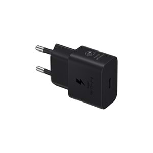 Samsung Type-C hızlı şarj adaptörü, 25W, siyah