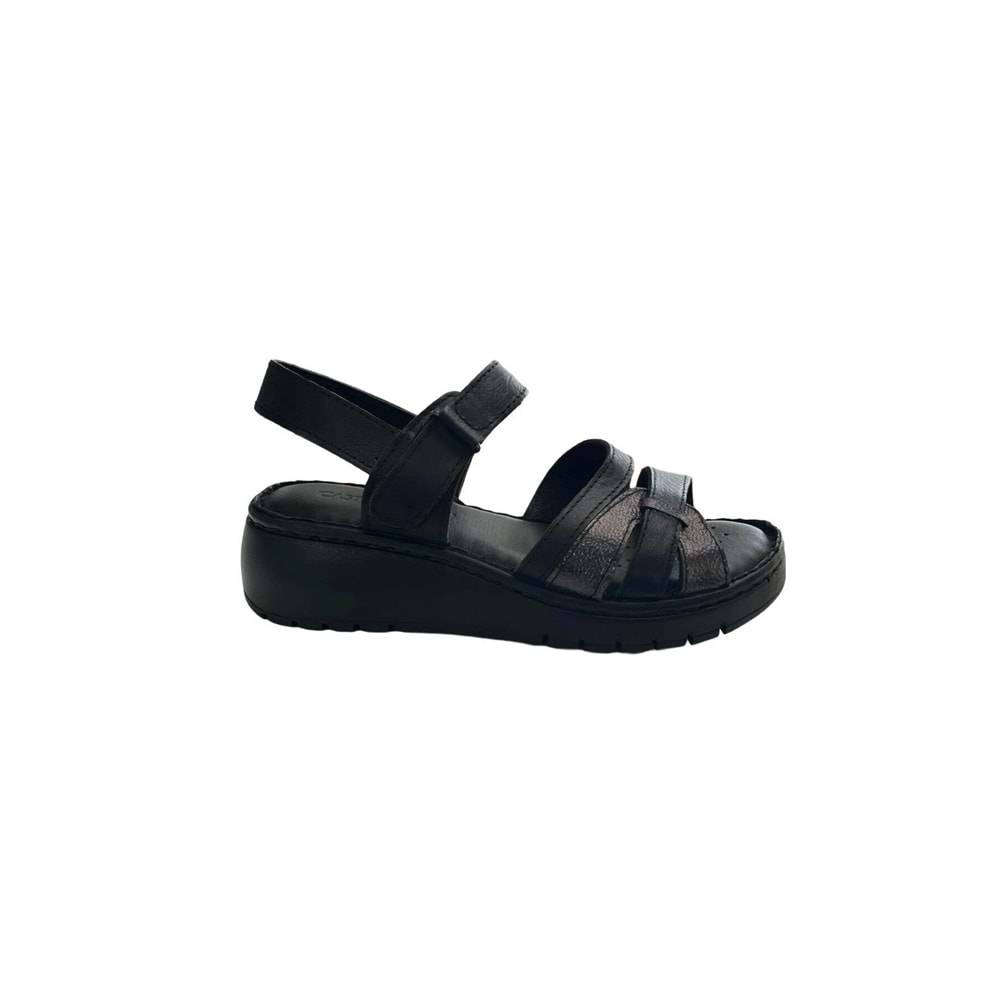 Castle Black Kadın Deri Sandalet 22353