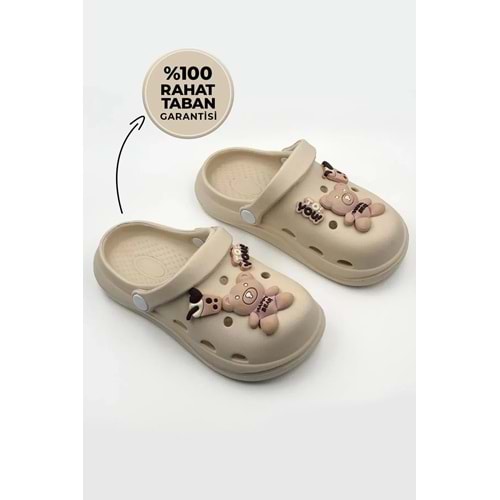 CARLA BELLA Çocuk Unisex Terlik Emojili Rahat Taban Havuz Plaj Okul Kreş Sandalet & Terlik