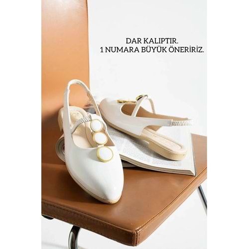 Slipcat Önü Kapalı Taşlı Arkası Açık Düz Taban Babet Sandalet