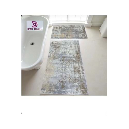 Kaymaz Taban Yıkanabilir 2'li Set Banyo Halısı Banyo Paspası Klozet Takımı 60 x 100 / 40 x 60