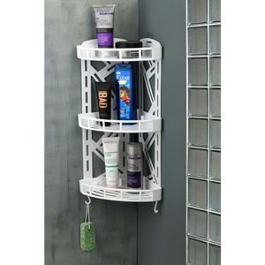 NEKA HOME 3 Katlı Plastik Banyo Köşeliği