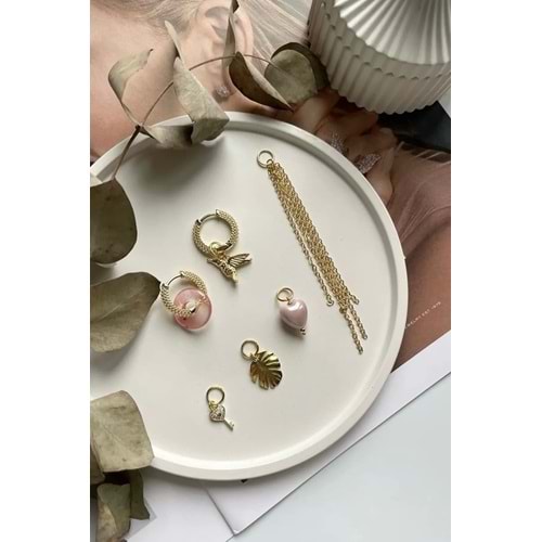 Mandalin Art Studio Yuvarlak Mini Dekoratif Tabak, Takı Tabağı