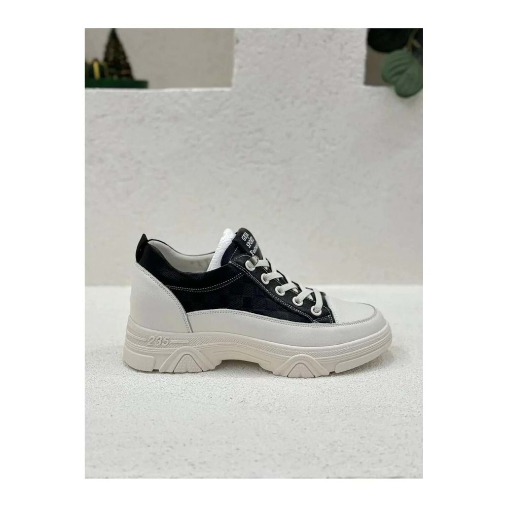 Guja Kadın Sneaker Günlük 24y314 Yüksek Taban Siyah Gizli Topuk Spor Ayakkabı