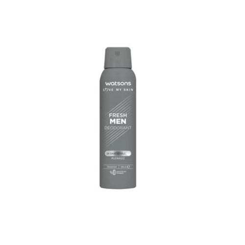 Watsons Fresh Men Deodorant Sprey Pudrasız 150 ml