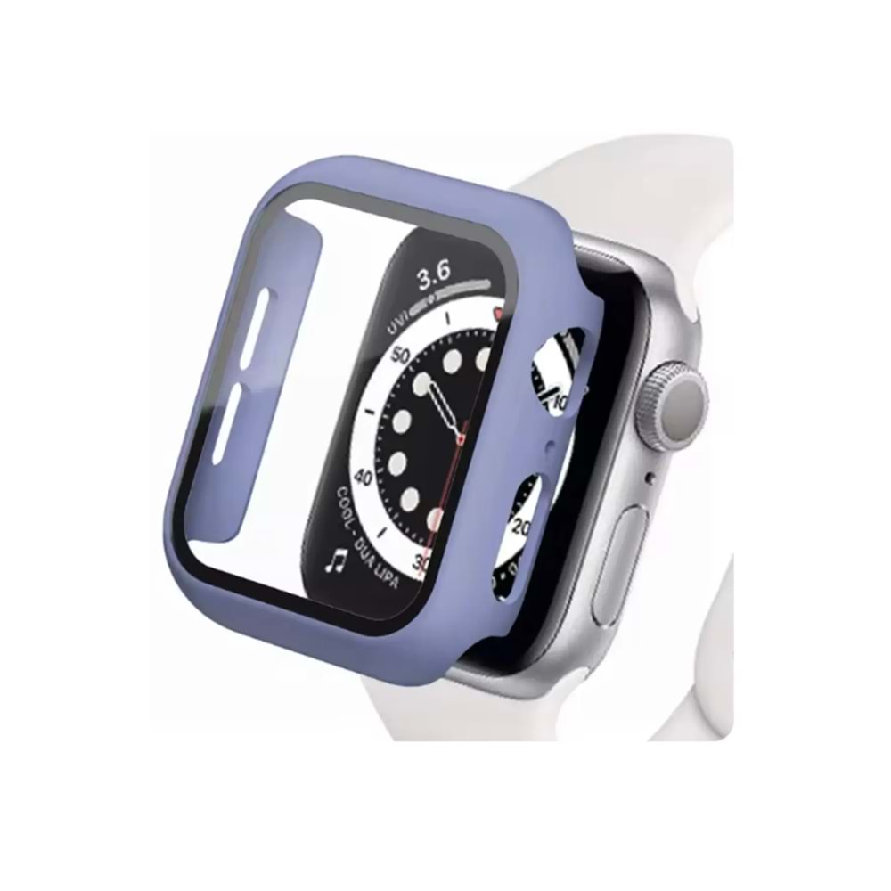 Watch 1 2 3 4 5 6 Se 7 Serisi uyumlu (41mm) 360 Tam Koruma Mavi Titanyum Silikon Kılıf