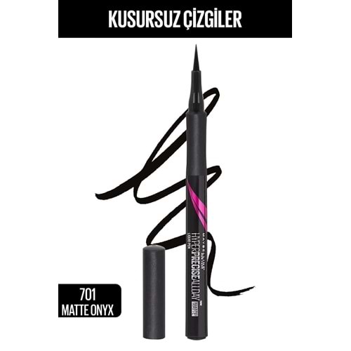 Maybelline New York Hyper Precise All Day Eyeliner - 701 Matte Onyx - Mat Siyah