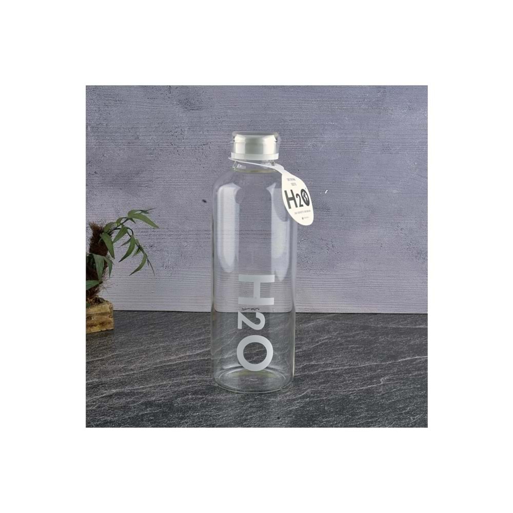 Art Bee H2o 1lt Borosilikat Cam Matara Beyaz