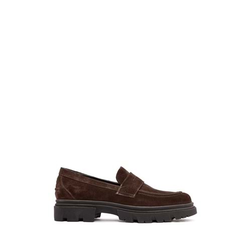 Derimod ACBC x DERİMOD Erkek Kahverengi Süet Deri Maskülen Loafer 24WFD760410