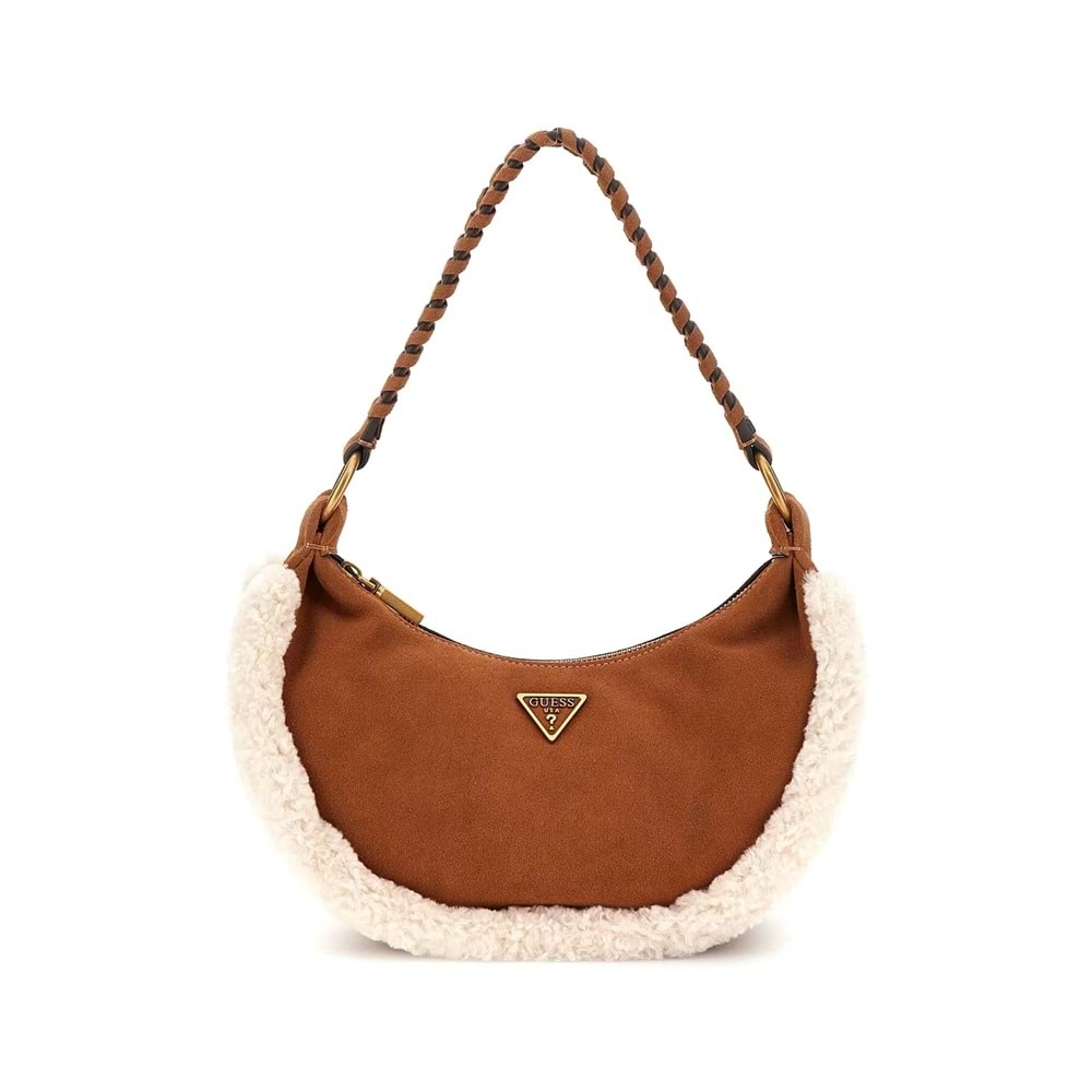 Guess Amita Kadın Kahverengi Deri Omuz Çantası HWSW9539720-COG
