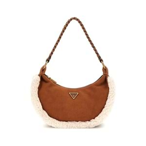 Guess Amita Kadın Kahverengi Deri Omuz Çantası HWSW9539720-COG
