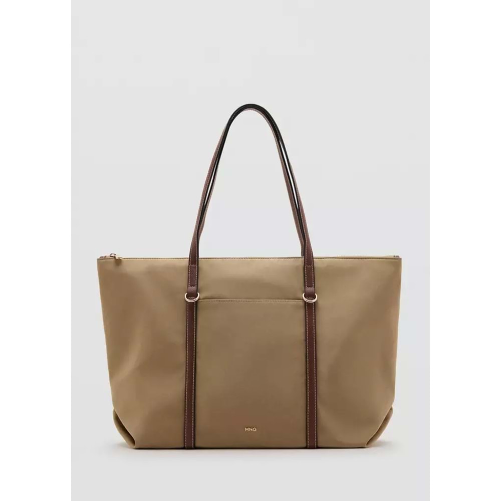 Mango Çift saplı shopper çanta