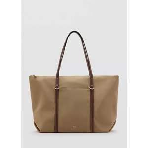 Mango Çift saplı shopper çanta