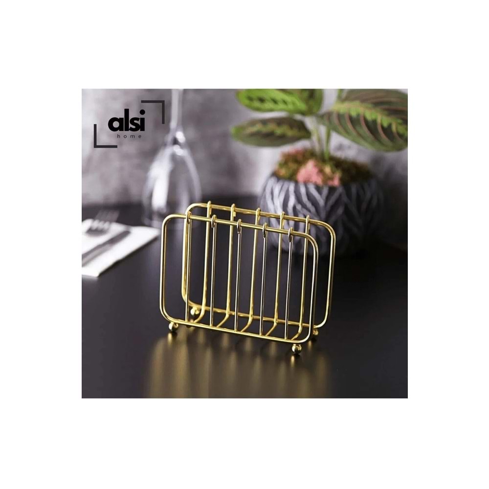 ALSİ HOME Paslanmaz Gold Ayaklı Peçetelik