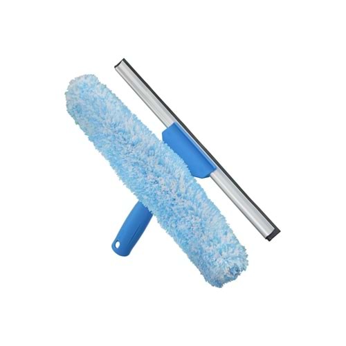 Mikrofiber pencere kombinasyonu: 2'si 1 arada profesyonel rakle ve pencere fırçası
