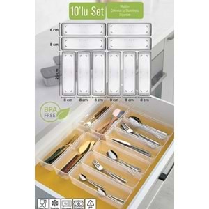 Modüler Kaşıklık Seti - Mutfak Düzenleyici Çekmece İçi Organizer 6 li set
