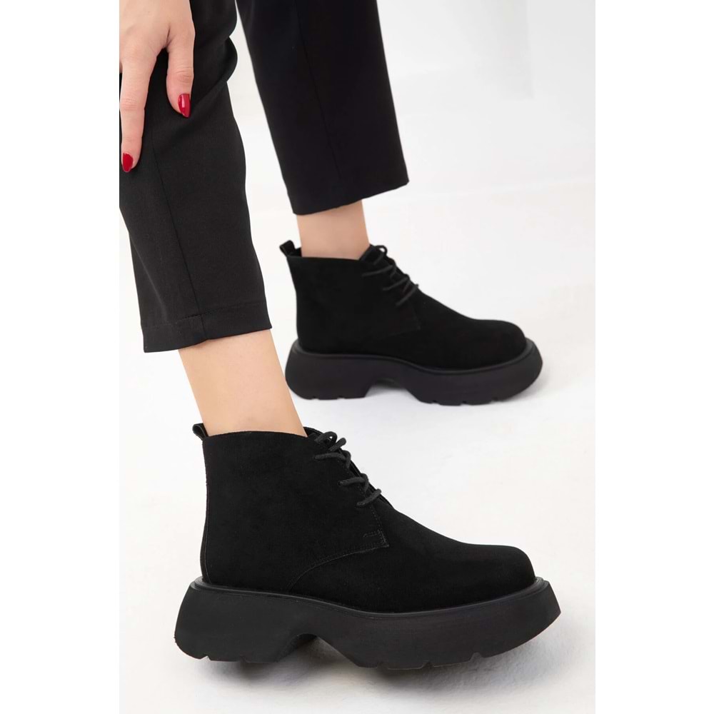 SOHO Siyah Süet Kadın Bot & Bootie
