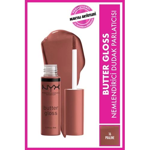 NYX Professional Makeup Dudak Parlatıcısı - Butter Gloss Praline 15 g