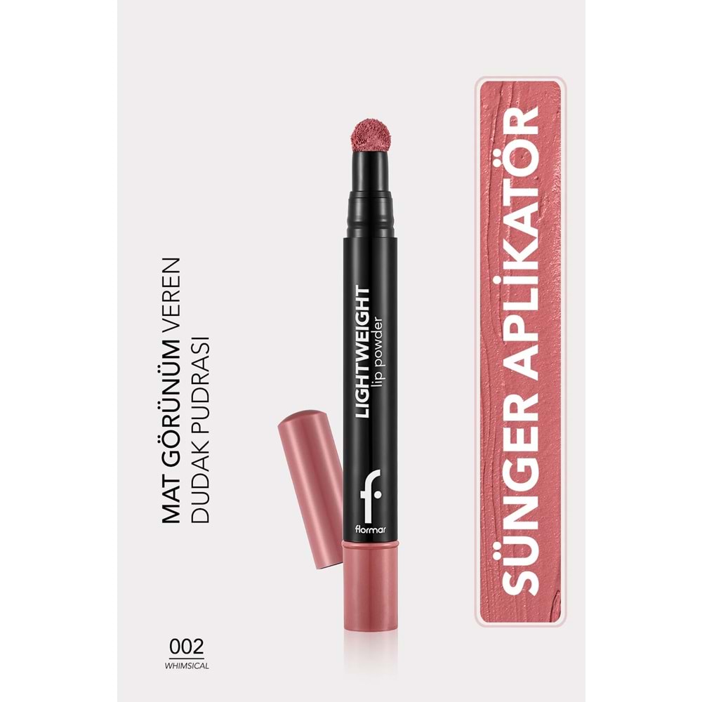 Flormar Lightweight Yarı Transparan & Mat Bitişli Nemlendirici Dudak Pudrası