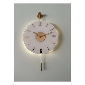 ***KIRIK*** Gold Seri ,pilli Led ,modern Dekoratif Metal Duvar Saati
