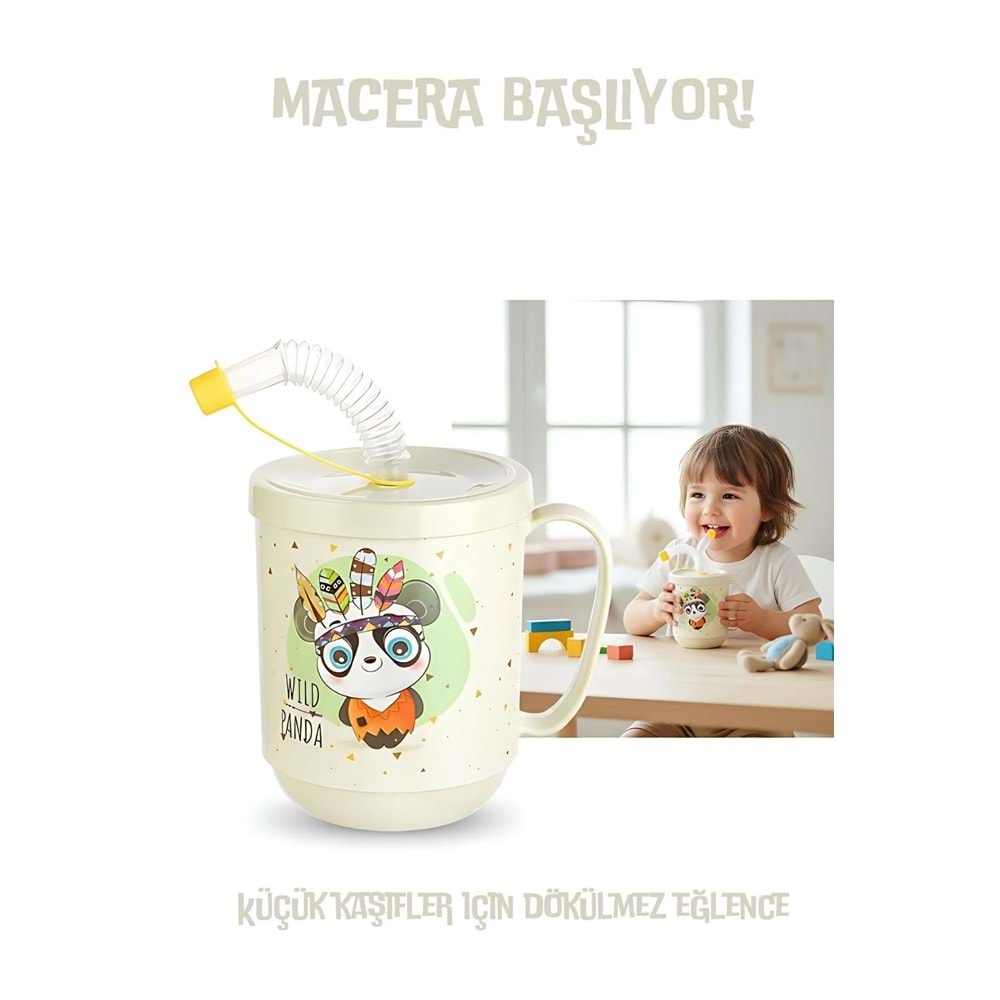 Transformacion Premium Pipetli Çocuk Bardağı 350 ml -Alıştırma Bardağı ve Suluk 722650