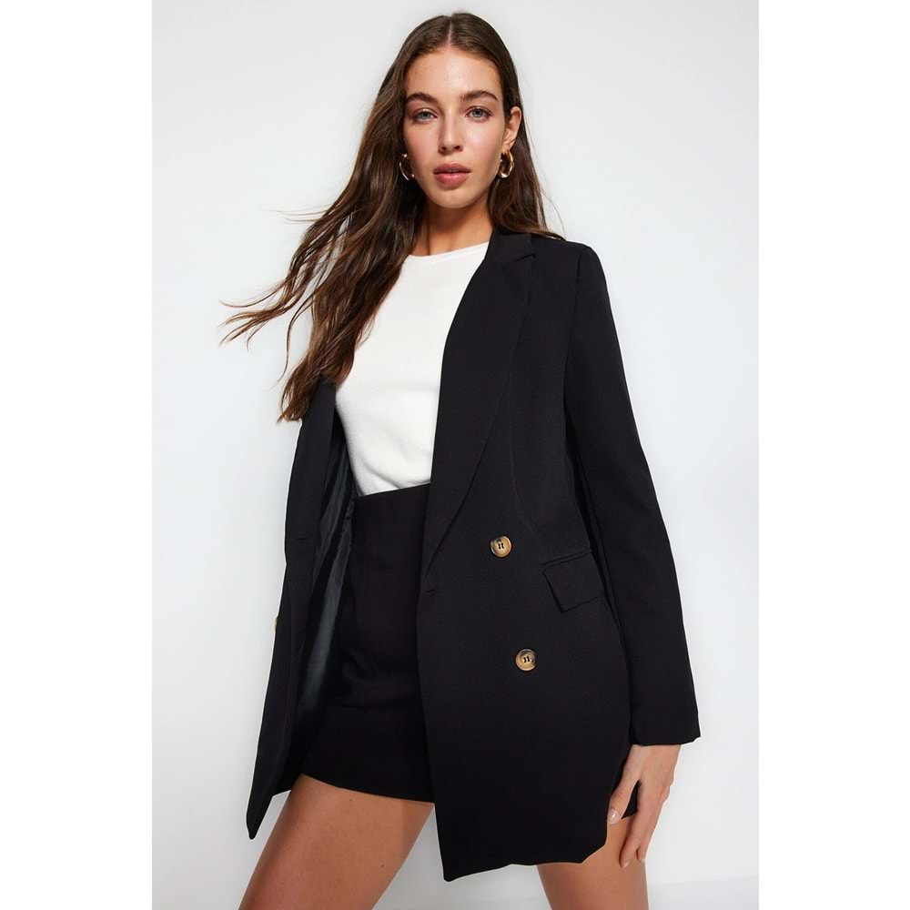 Siyah Oversize Blazer Ceket