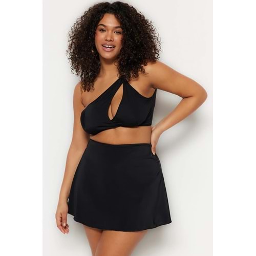 Siyah Şort Etek Mini Büyük Beden Bikini