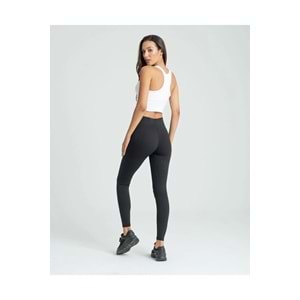 ALBAHA COLLANTS Yüksek Bel Içi Polar Şardonlu Fitilli Termal Tayt Siyah Renk