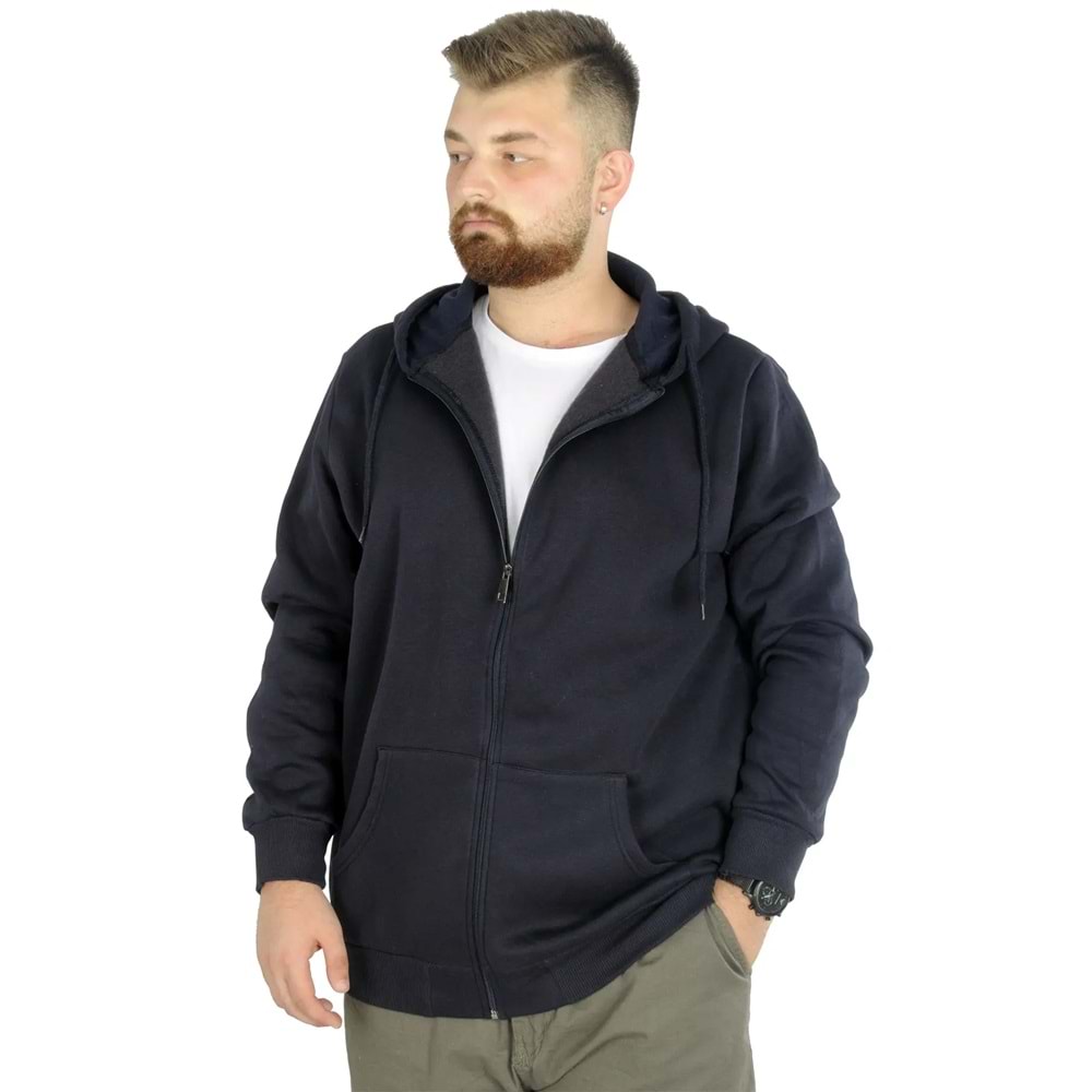 Sweatshirt Kapşonlu Zippered Basic