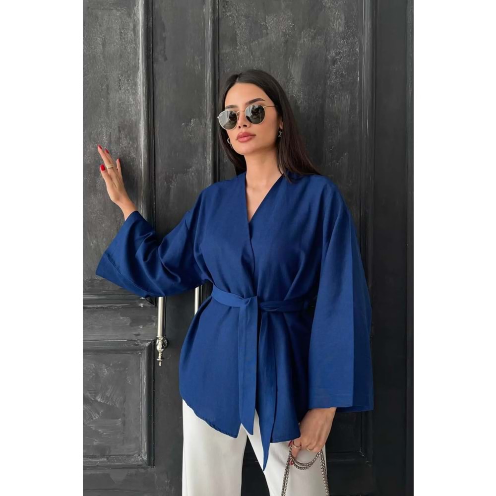 Lacivert Kadın Kimono