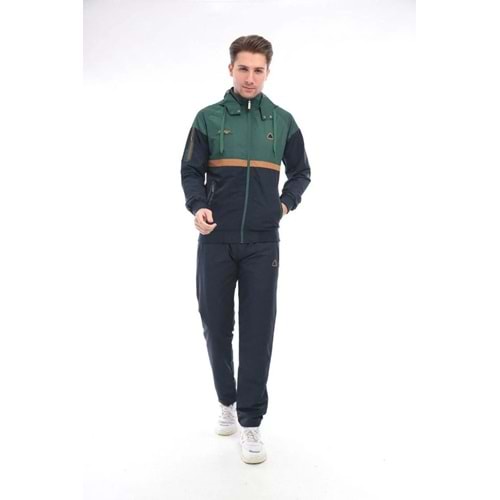 Twill Penye Kumaş Çıkma Kapüşonlu Erkek Spor