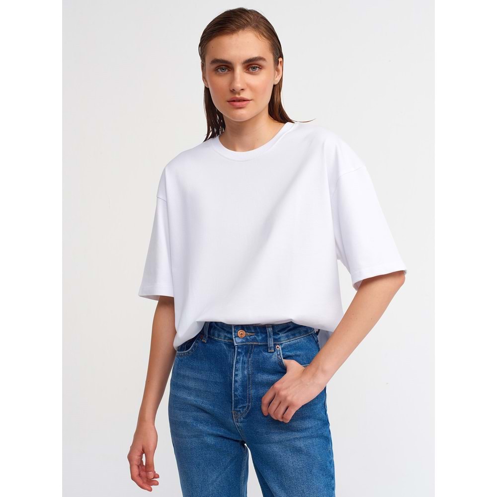 Oversize Tshırt-Beyaz