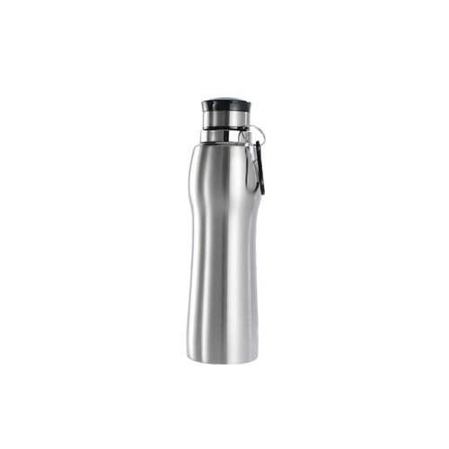 Çelik Siyah Kapak 650 ml Sporcu Matara