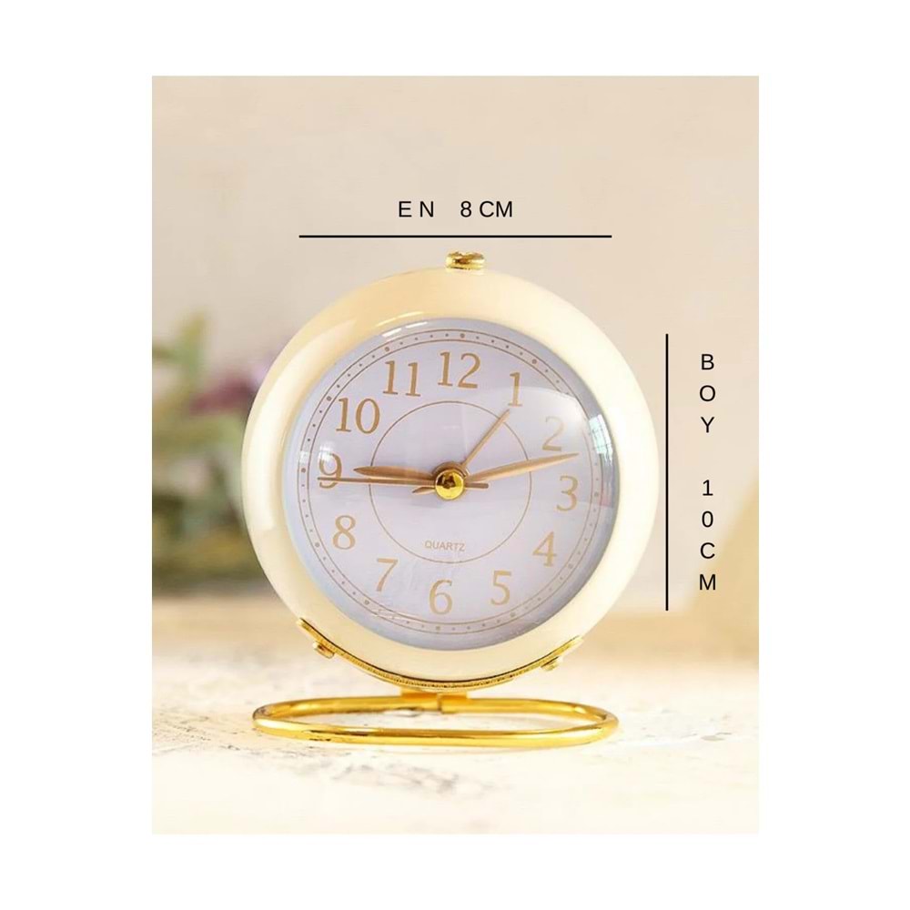 Retro Quartz Sessiz Ve Işıklı Masa Saati