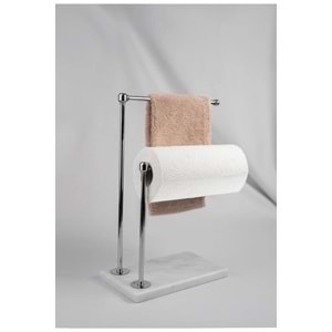 Doğal Mermer Gümüş Dekoratif Havluluk Banyo Düzenleyici