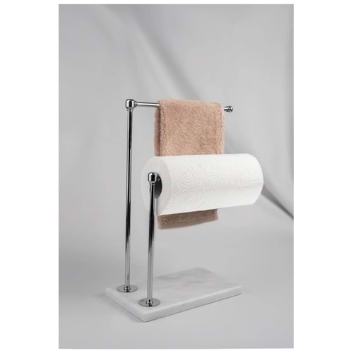 Doğal Mermer Gümüş Dekoratif Havluluk Banyo Düzenleyici