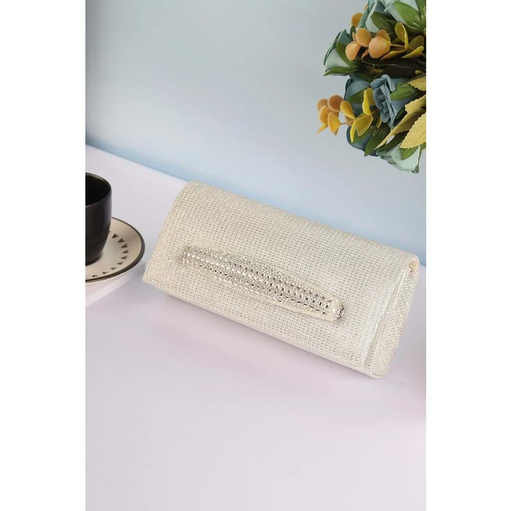 weem bag Elysara EB0260 | ÇİZGİLİ ÇUPRA ZARİF SAPLI KAPAK ABİYE ÇANTA