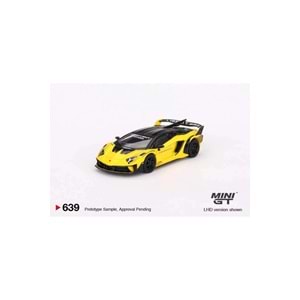mini gt 639 Lamborghini Aventador GT EVO Yellow LHD Model Araba