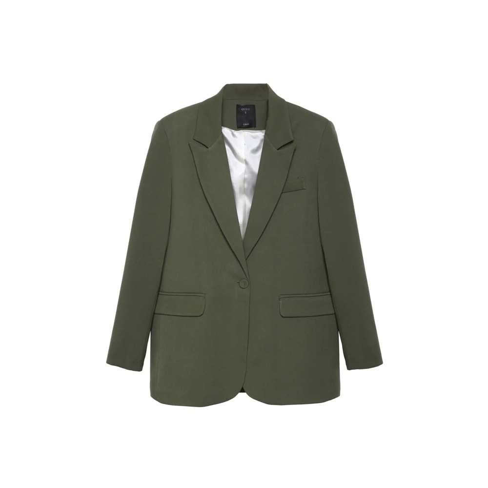 Quzu Blazer Ceket Haki