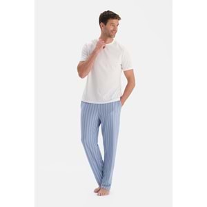 Dagi Mavi Desenli Örme Pantolon