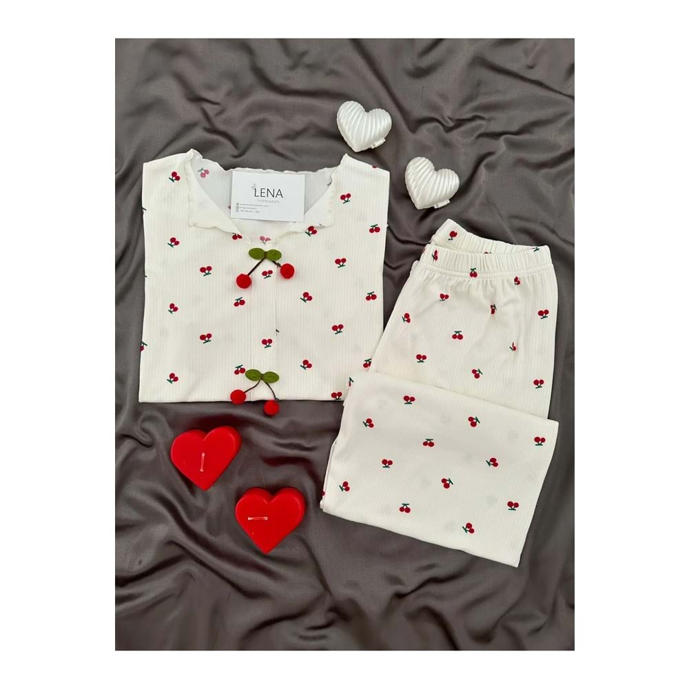 Kadın Oslo Kumaş Kısa Kollu Desenli Pijama altı