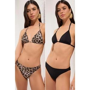 Siyah Regular Normal Bel Bikini Altı