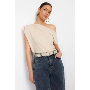 Regular/Normal Kalıp Asimetrik Yaka Sıfır Kol Esnek Örme Bluz TWOSS24BZ00396 - 1Taş Regular/Normal Kalıp Asimetrik Yaka Sıfır Kol Esnek Örme Bluz TWOSS24BZ00396 - 2Taş Regular/Normal Kalıp Asimetrik Yaka Sıfır Kol Esnek Örme Bluz TWO