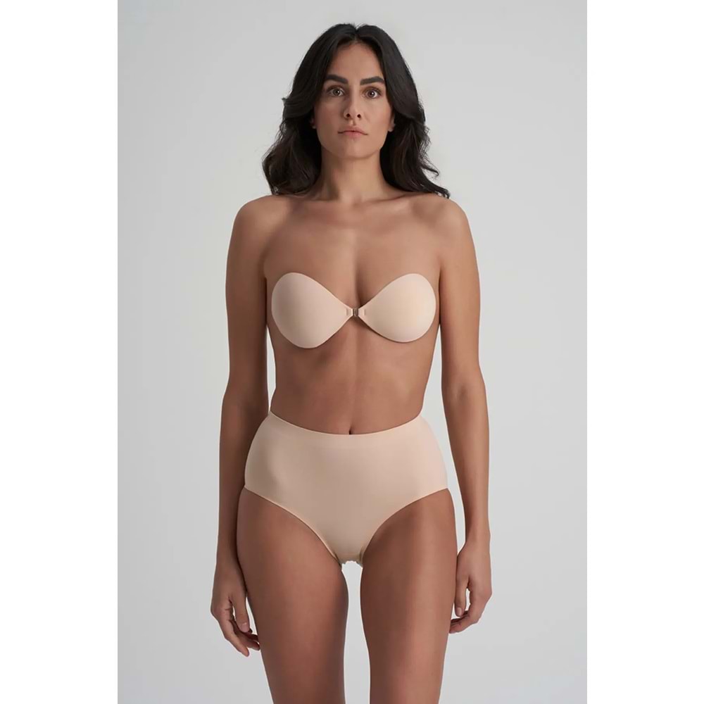 Getzone Bridge Bra - Askısız Dikişsiz Gözükmeyen Yapışkanlı Sütyen