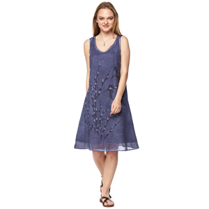 Indigo Sleeveless Nature Dress