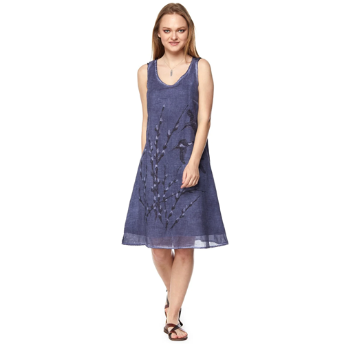 Indigo Sleeveless Nature Dress