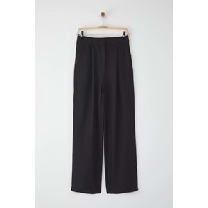 Edit By Trendyolmilla Siyah Wide Leg/Geniş Paça Dokuma Pantolon