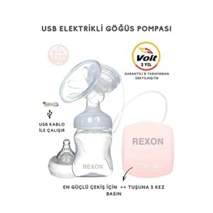 Rexon Elektrikli Göğüs Pompası Masaj Ve Biberon Özellikli Süt Sağma Pompas