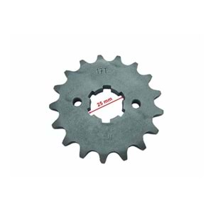 Atv Ön Dişli 428-17T İç 25 Mm 2 Delikli