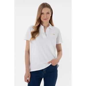 U.S. Polo Assn. Kadın Beyaz Basic Polo Yaka Tişört